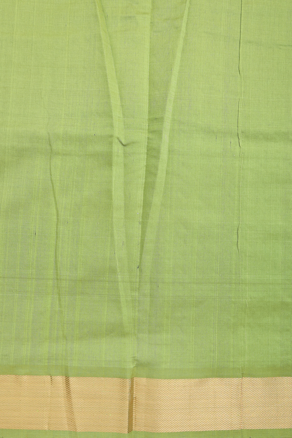 Semi Silk Cotton Saree In Regal Purple With Peacock Buttas