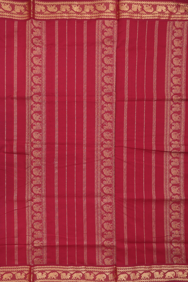 Semi Silk Cotton Saree In Royal Blue With Zari Border