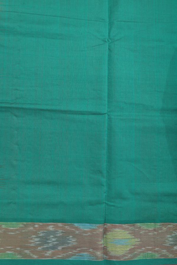 Semi Silk Cotton Saree In Royal Orange With Checks Design