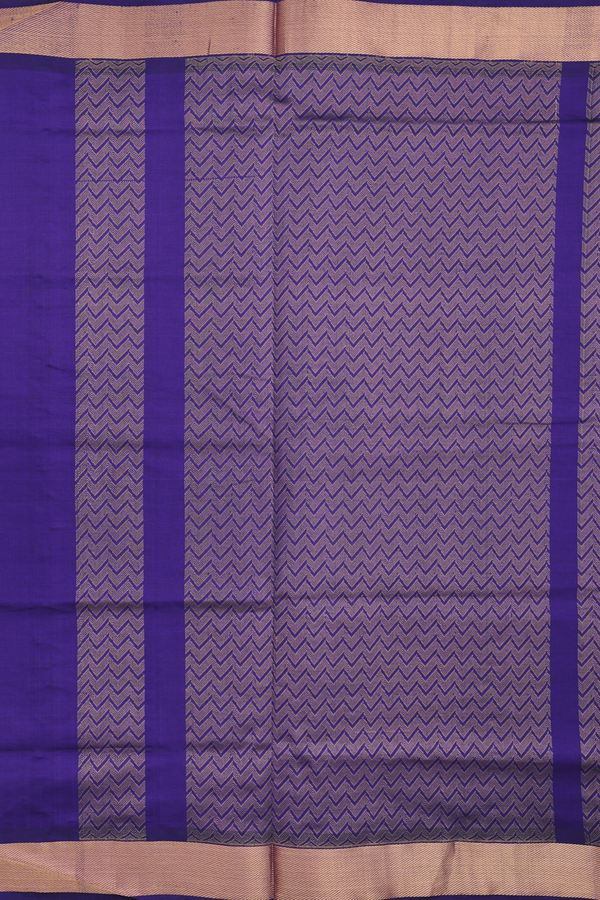 Semi Silk Cotton Saree In Spiced Orange With Peacock Buttas