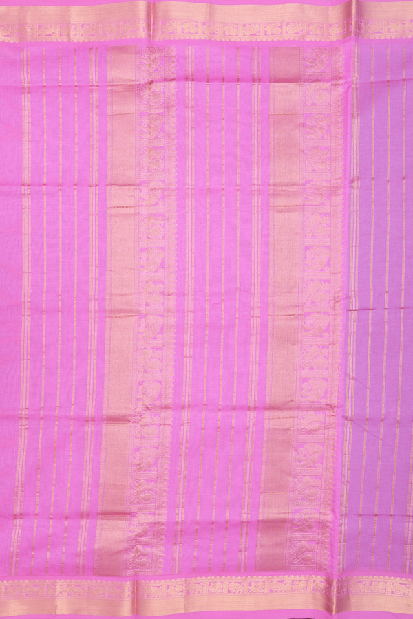 Semi Silk Cotton Saree In Teal Blue With Peacock Border