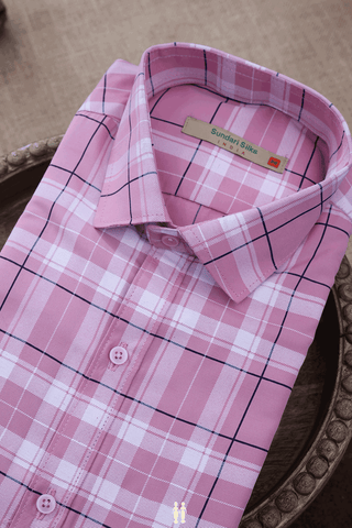 Assorted Shades Of Pink Set Of 2 Size 38 Cotton Shirts