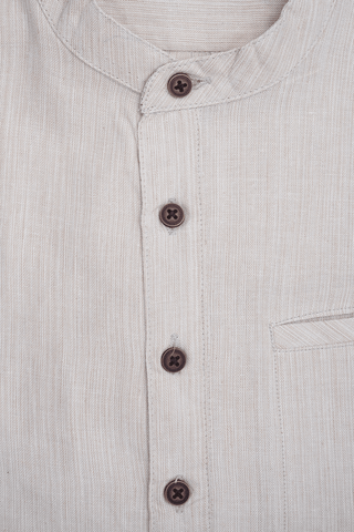 Assorted Beige And Grey Set Of 2 Size 36 Cotton Short Kurta
