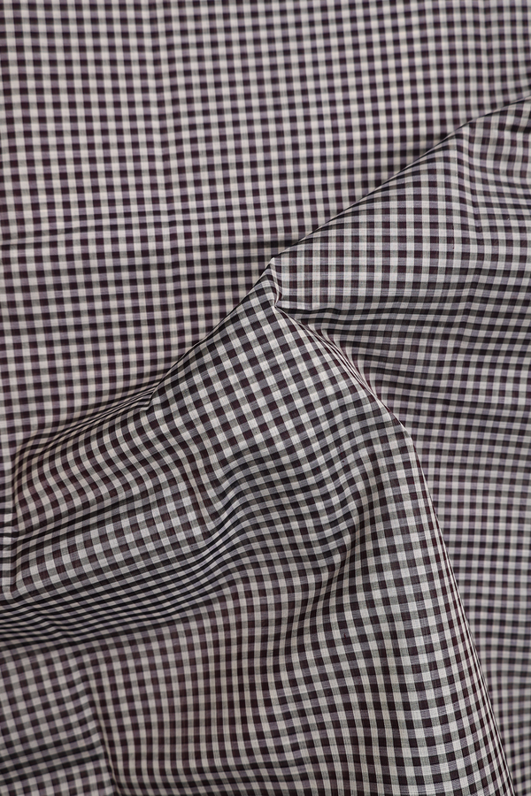 Silk Cotton Saree In Black And White With Checks Design