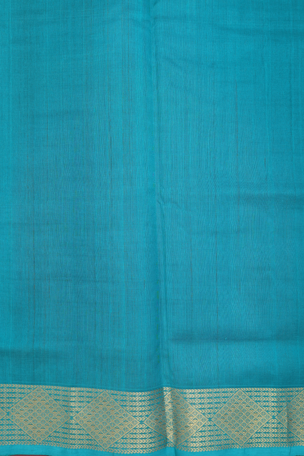 Silk Cotton Saree In Black With Zari Border