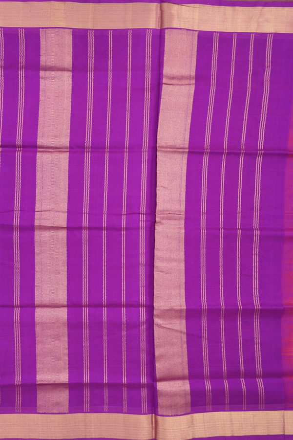 Silk Cotton Saree In Bright Orange With Zari Border