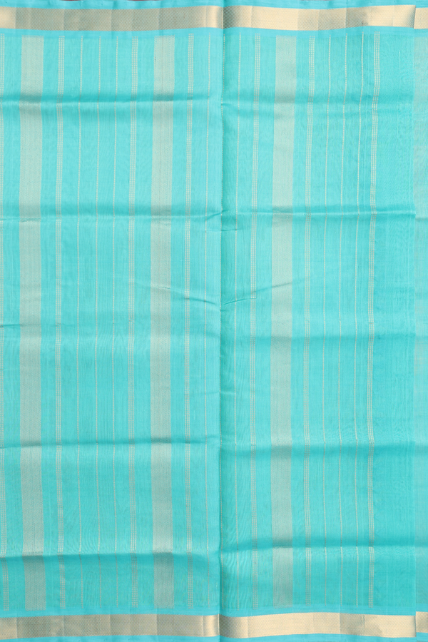 Silk Cotton Saree In Brown With Contrast Border