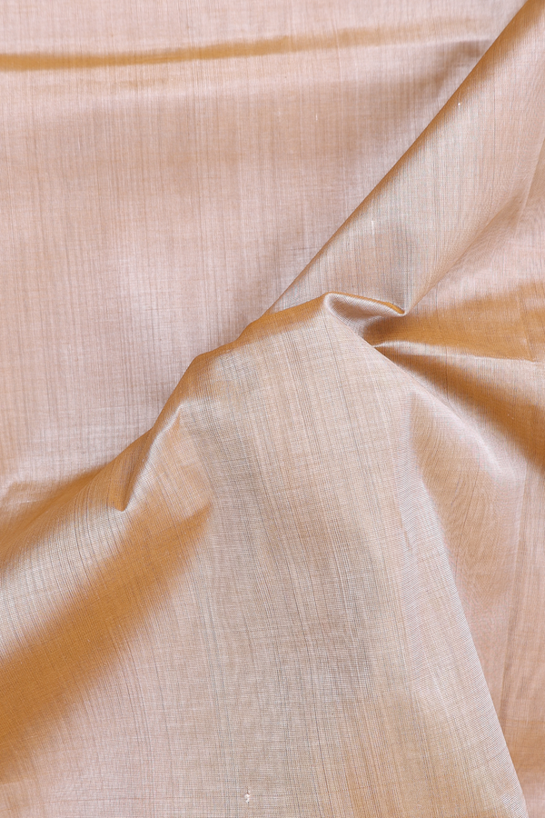 Silk Cotton Saree In Coffee Cream With Contrast Border