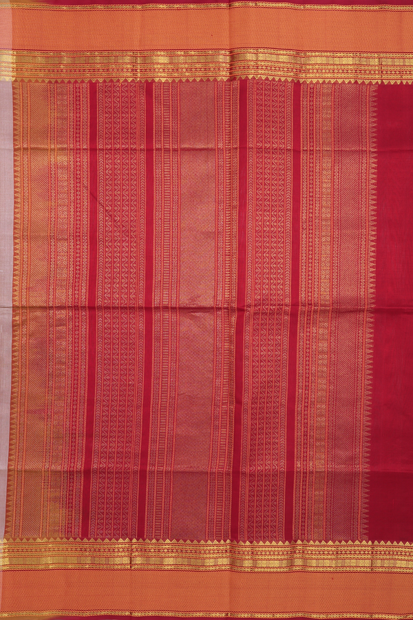 Silk Cotton Saree In Coffee Cream With Threadwork Buttas