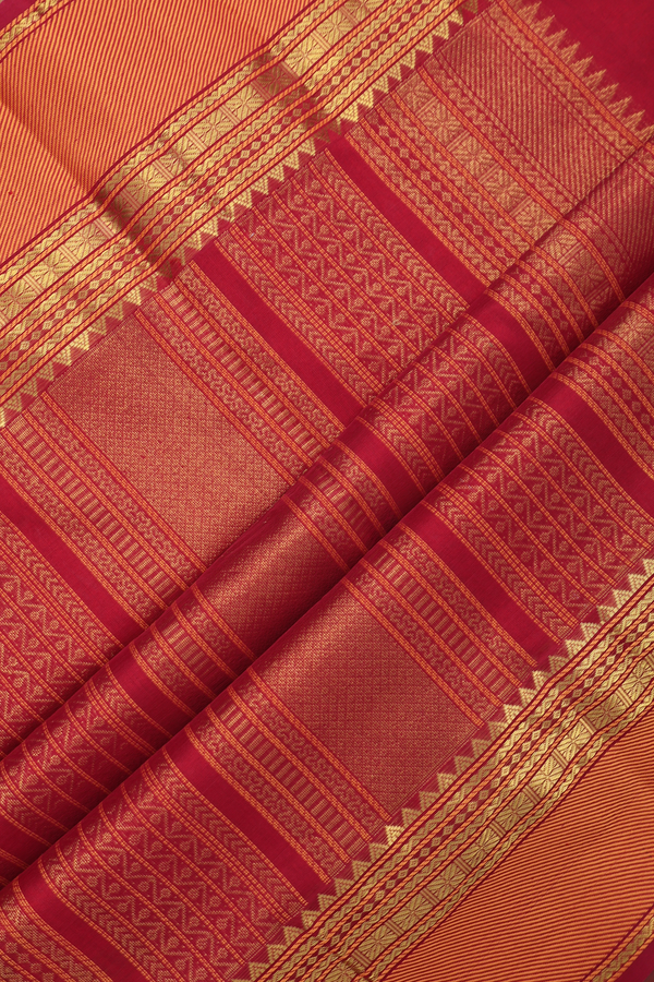 Silk Cotton Saree In Coffee Cream With Threadwork Buttas