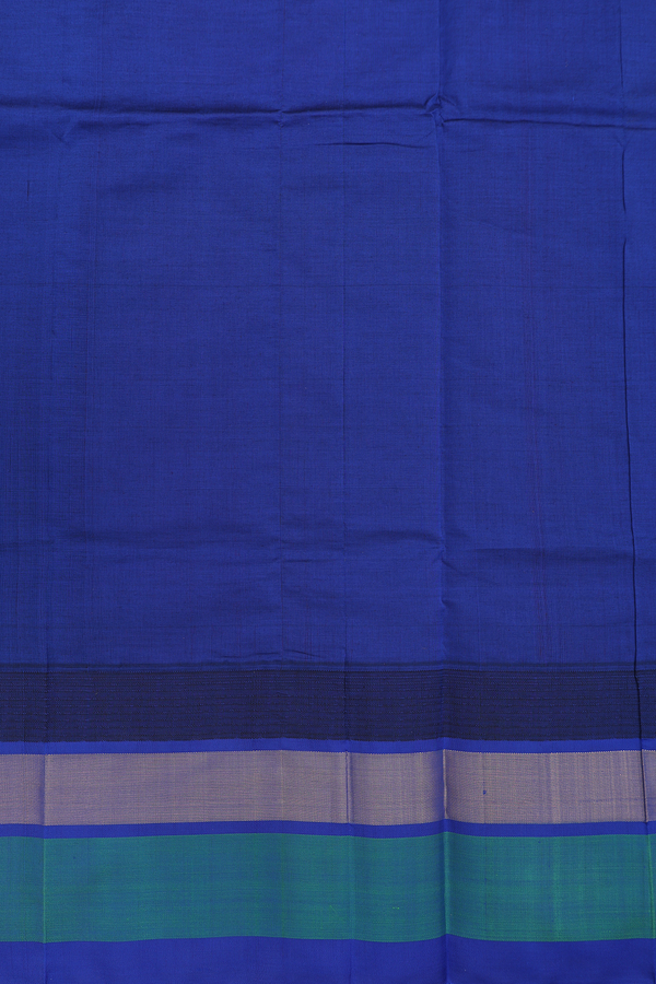 Silk Cotton Saree In Crimson Red With Contrast Border