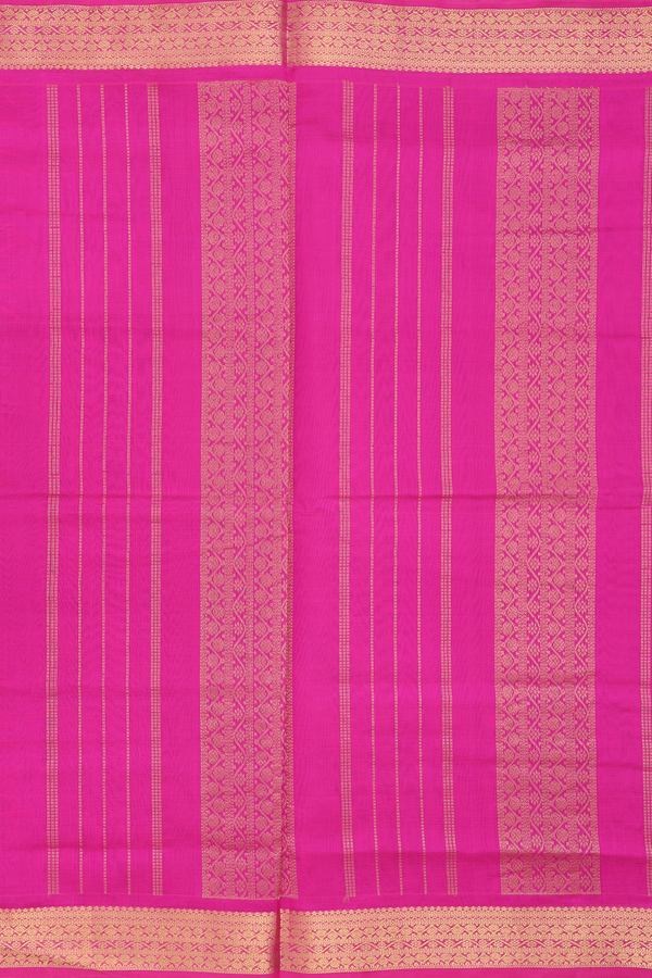 Silk Cotton Saree In Dual Tone With Stripes Design
