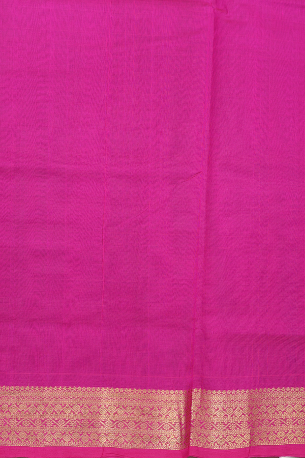 Silk Cotton Saree In Dual Tone With Stripes Design