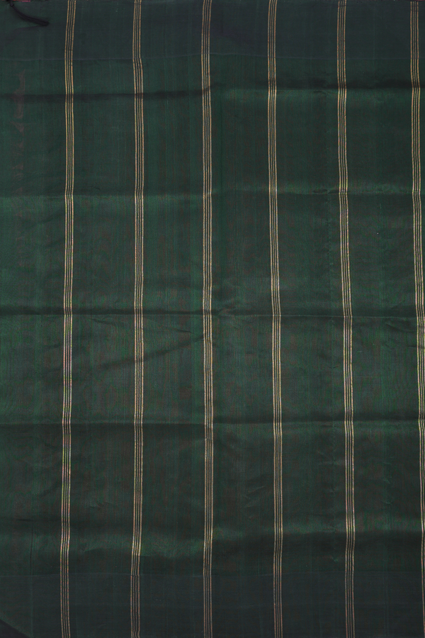 Silk Cotton Saree In Dusty Red With Temple Border