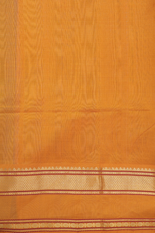 Silk Cotton Saree In Forest Green With Checks Design