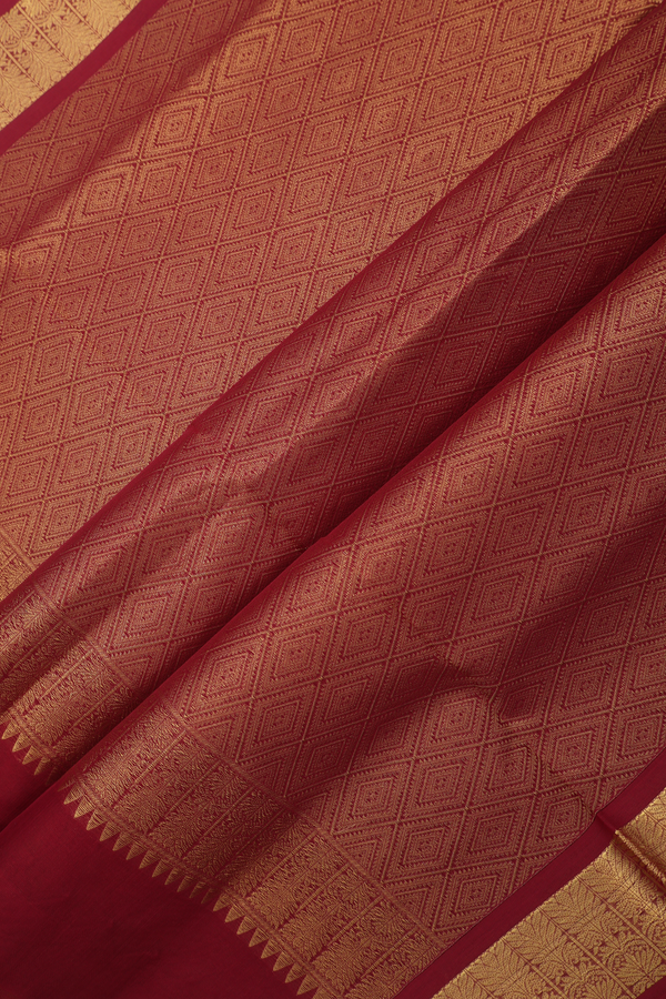 Silk Cotton Saree In Golden Yellow With Allover Design