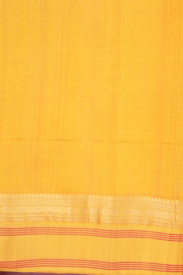 Silk Cotton Saree In Grape Purple With Threadwork Buttas