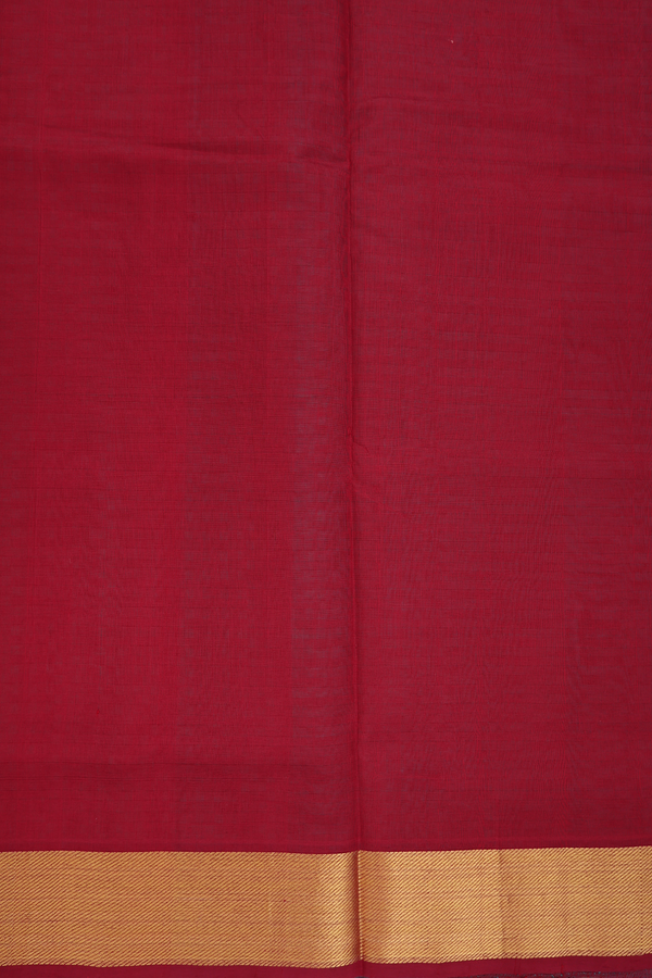 Silk Cotton Saree In Green With Paai Madippu Kattai Design