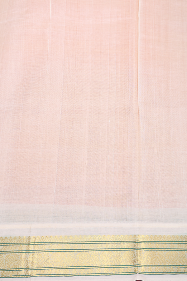 Traditional Silk Cotton Saree Honey Orange With Checks Design