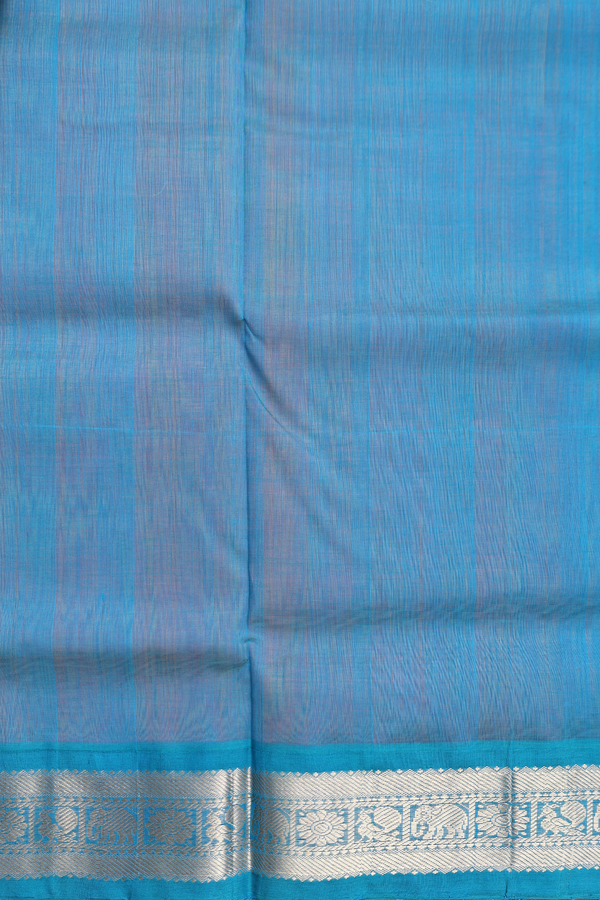 Silk Cotton Saree In Honey Orange With Contrast Border