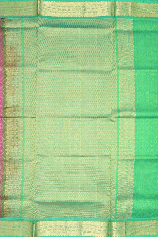 Silk Cotton Saree In Mauve Pink With Scallop Design