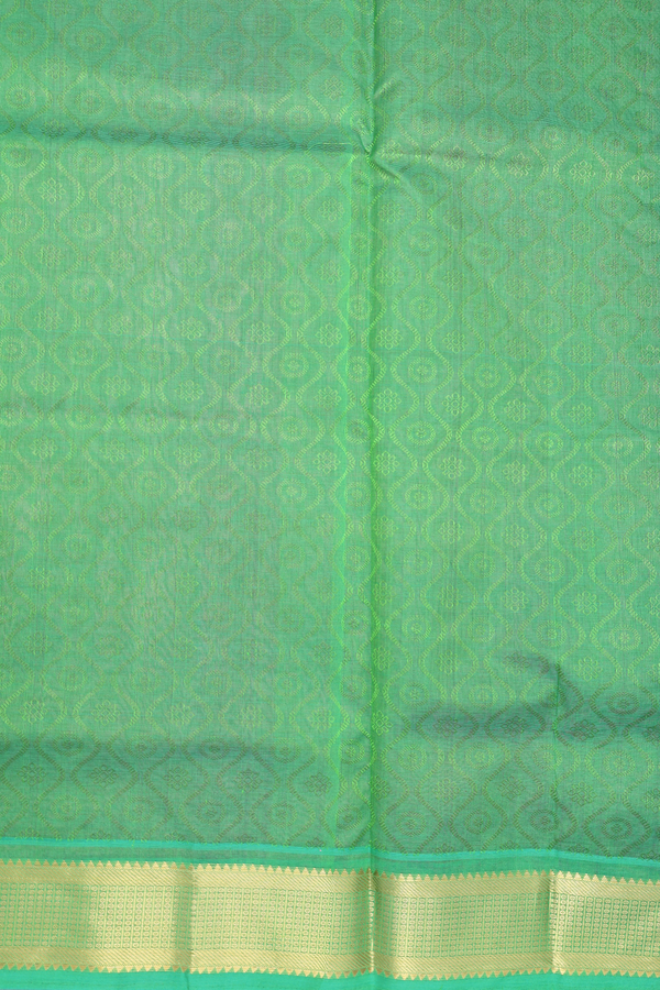 Silk Cotton Saree In Mauve Pink With Scallop Design