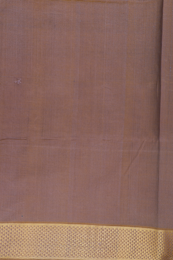 Silk Cotton Saree In Midnight Green With Checks Design