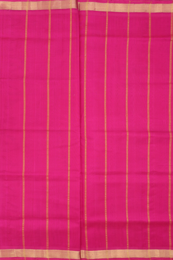 Silk Cotton Saree In Orange With Contrast Border