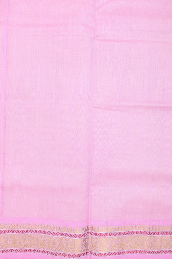Silk Cotton Saree In Dual Tone With Stripes Design
