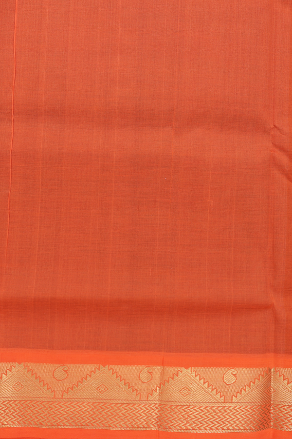 Silk Cotton Saree In Plain Dark Green With Contrast Border