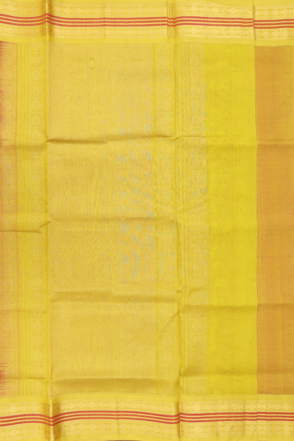 Silk Cotton Saree In Plain Magenta With Rudraksh Border