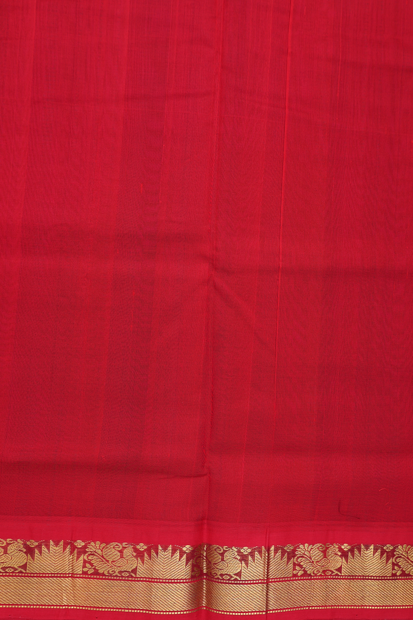 Silk Cotton Saree In Plain Purple With Contrast Border