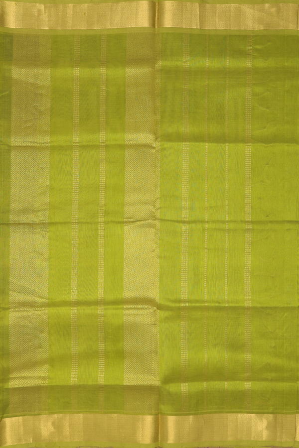 Silk Cotton Saree In Purple And Green With Checks Design