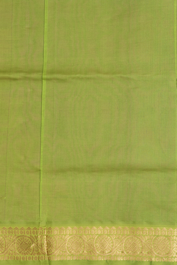 Silk Cotton Saree In Purple Rose With Peacock Design