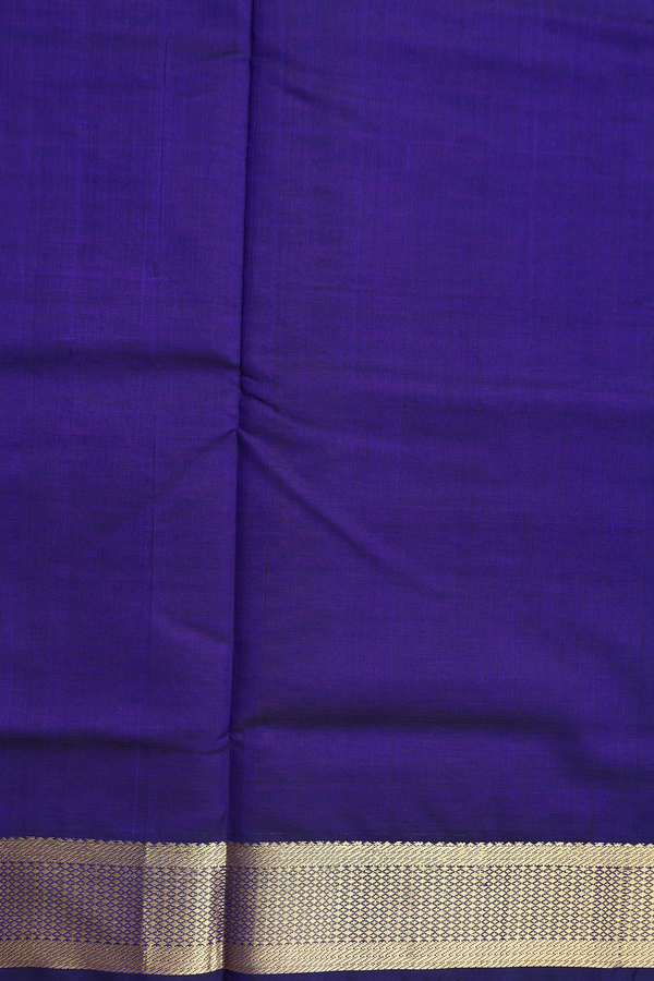 Silk Cotton Saree In Purple With Paai Madippu Kattai