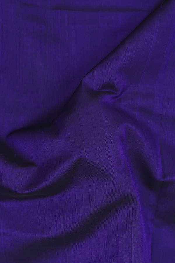Silk Cotton Saree In Royal Blue With Contrast Border