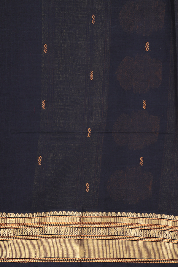 Silk Cotton Saree In Scarlet Red With Checks Design