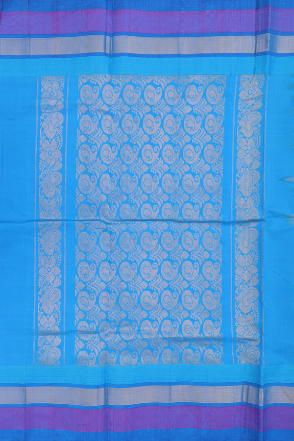 Silk Cotton Saree In Sunflower Yellow With Contrast Border