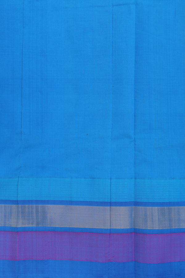 Silk Cotton Saree In Sunflower Yellow With Contrast Border