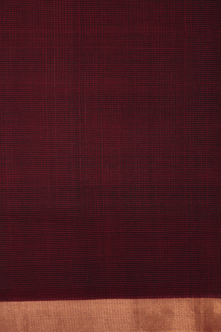 Small Checks Design Berry Red Mangalagiri Cotton Saree