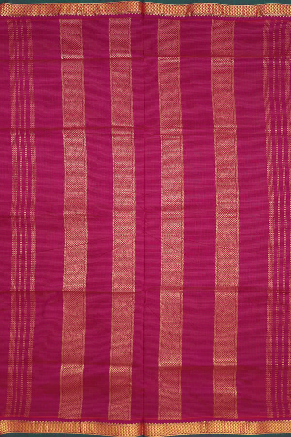 Small Checks Design Capri Blue Kalyani Cotton Saree