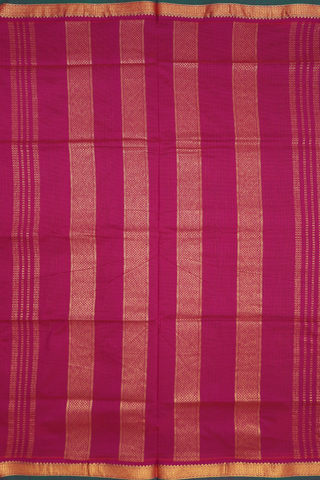 Small Checks Design Capri Blue Kalyani Cotton Saree