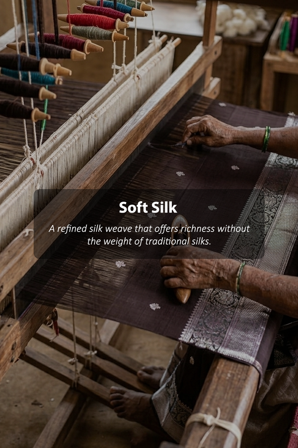 Soft Silk Saree In Forest Green With Zari Buttas