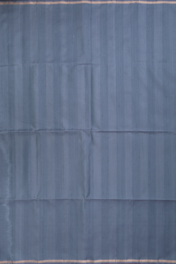 Soft Silk Saree In Aegean Blue With Zari Border