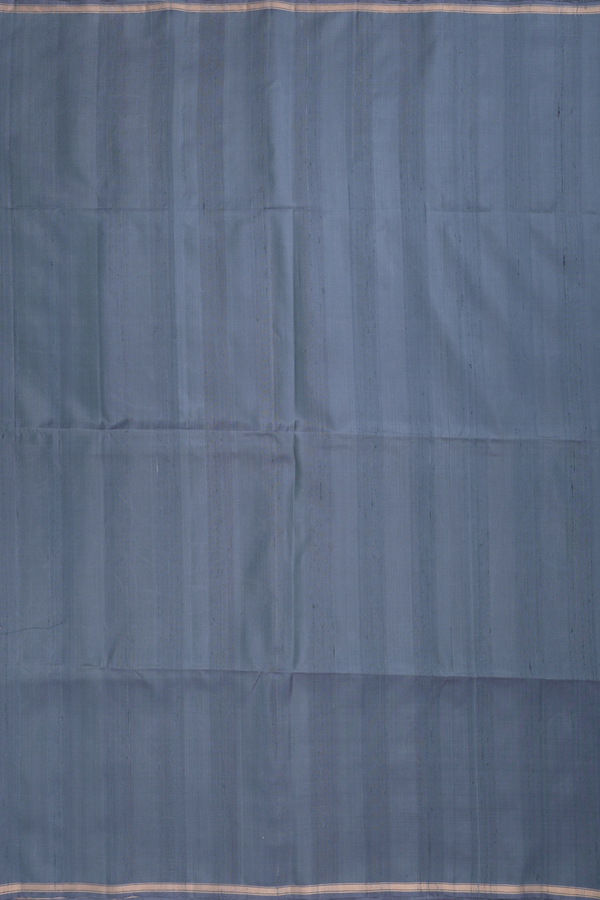 Soft Silk Saree In Aegean Blue With Zari Border