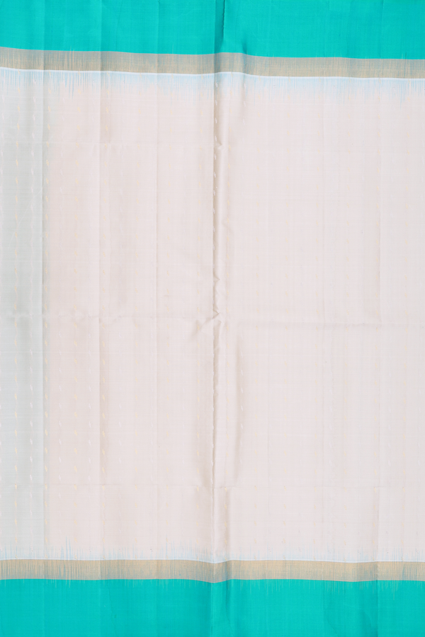 Soft Silk Saree In Beige With Zari Buttas