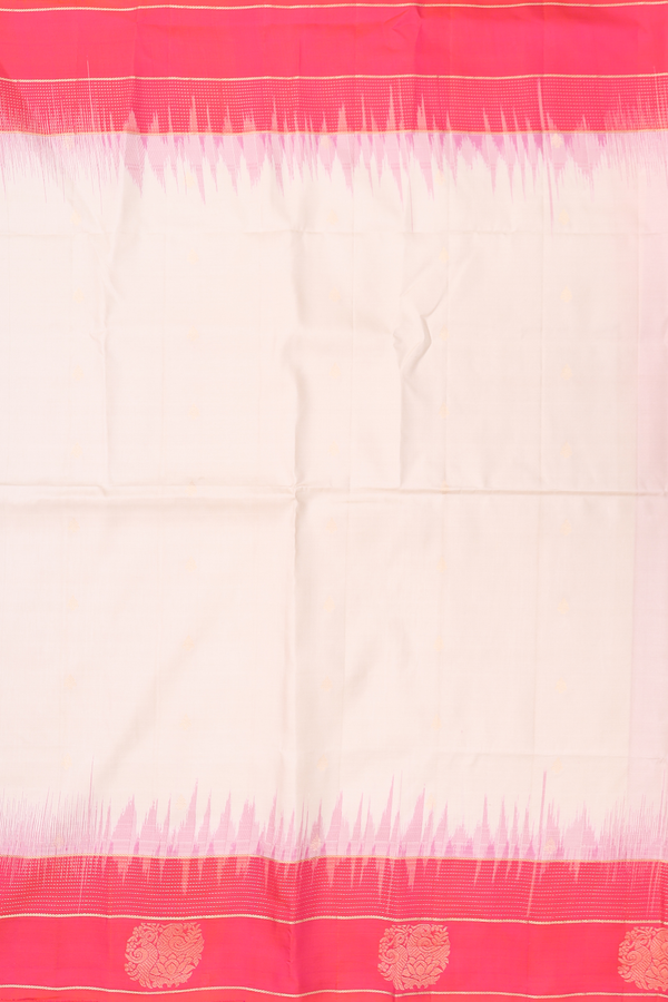 Soft Silk Saree In Beige With Zari Buttis