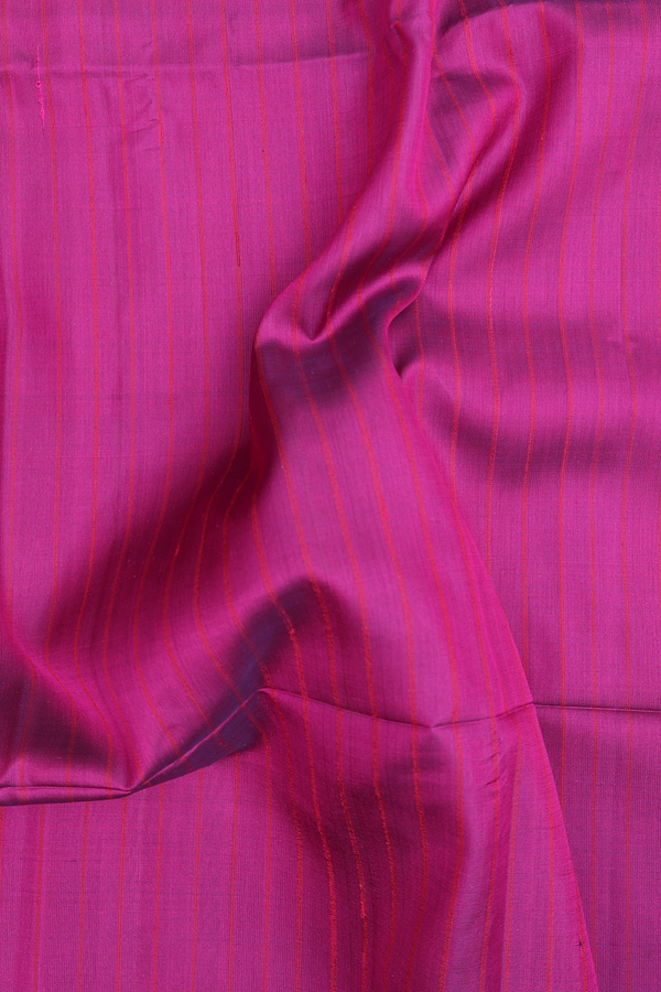 Soft Silk Saree In Berry Purple With Self Stripes Design
