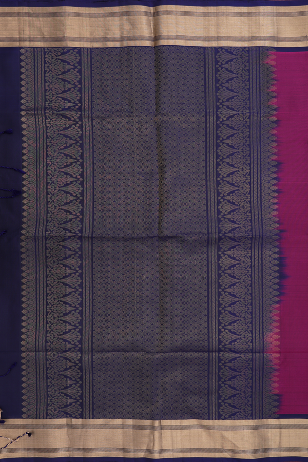 Soft Silk Saree In Berry Purple With Zari Motifs