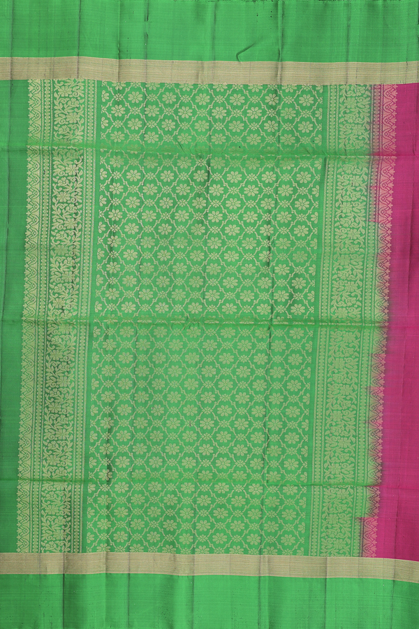 Soft Silk Saree In Berry Purple With Zari Motifs